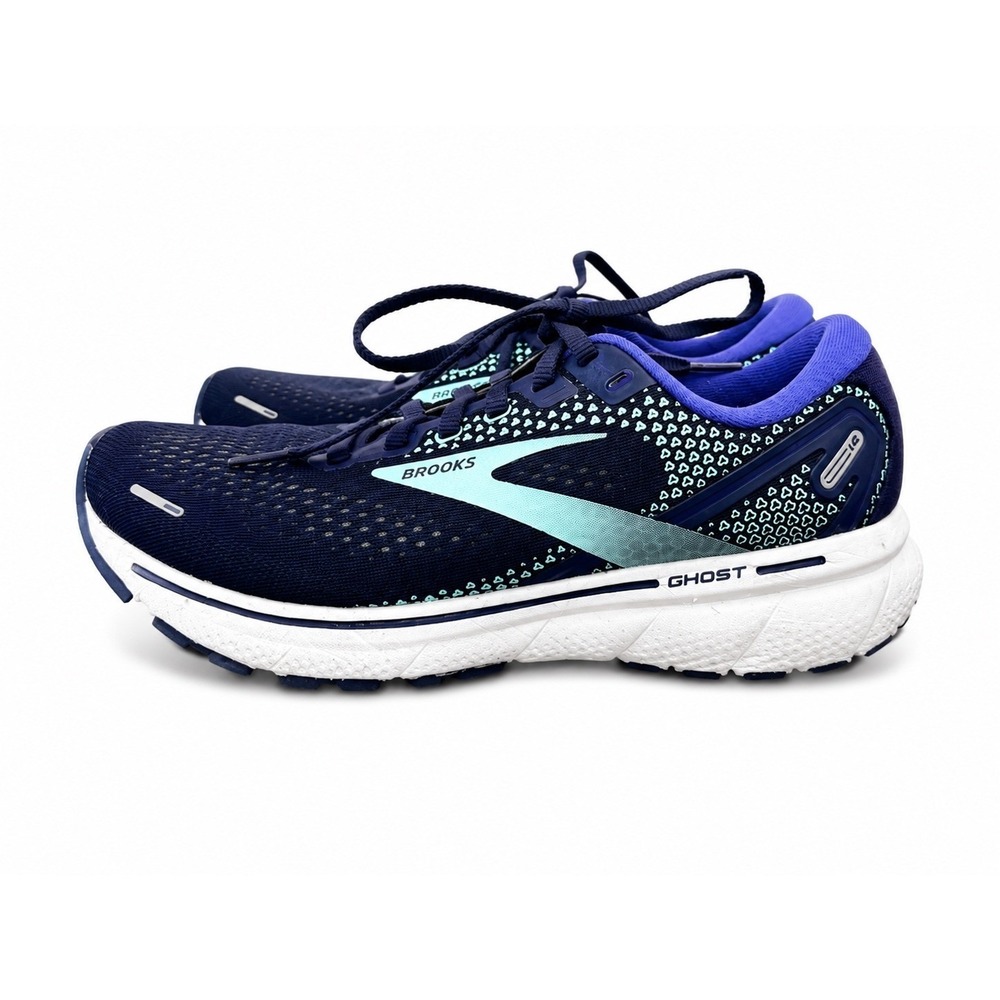 Brooks Ghost 14 Womens Running Shoes Navy Blue Light Blue Size 8